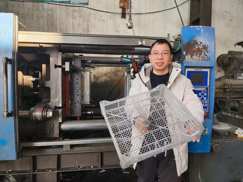 注塑水果周转筐模具sf436-350克